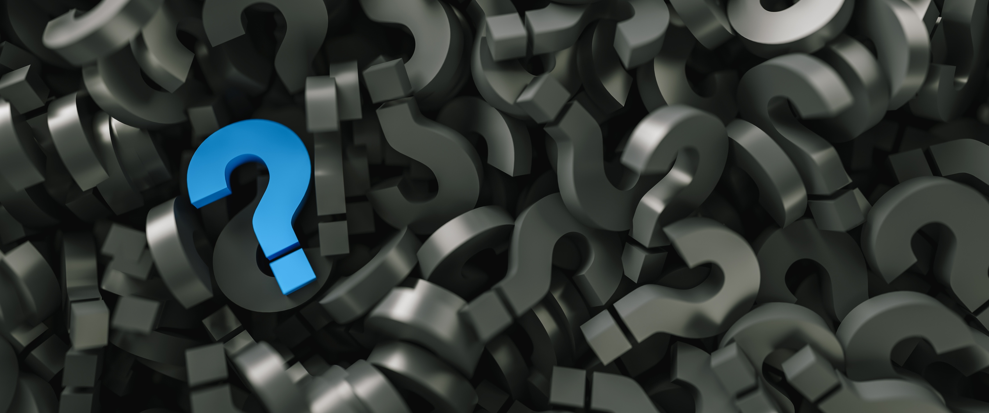 Blue Question Mark on a Background